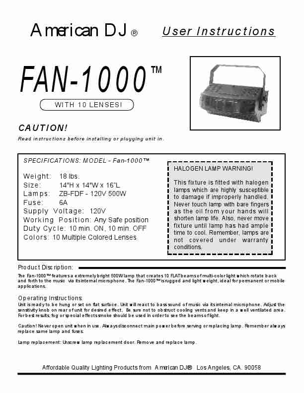 American DJ DJ Equipment Fan-1000-page_pdf